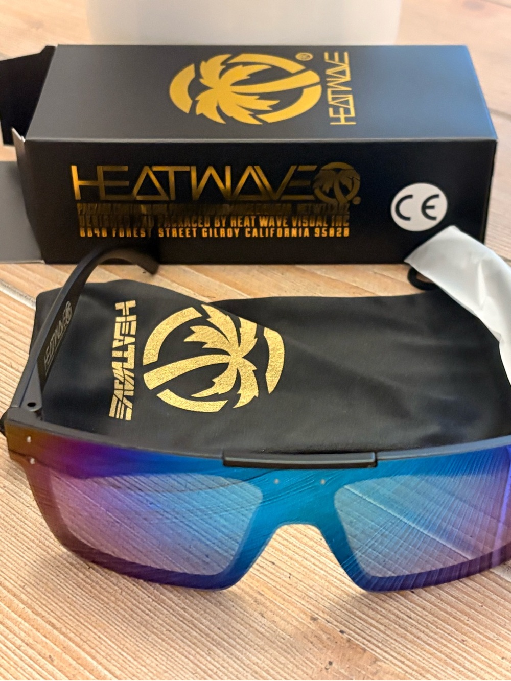 Heat Wave Visual Lazer Face Galaxy Blue Sunglasses – NEW w/ Box
